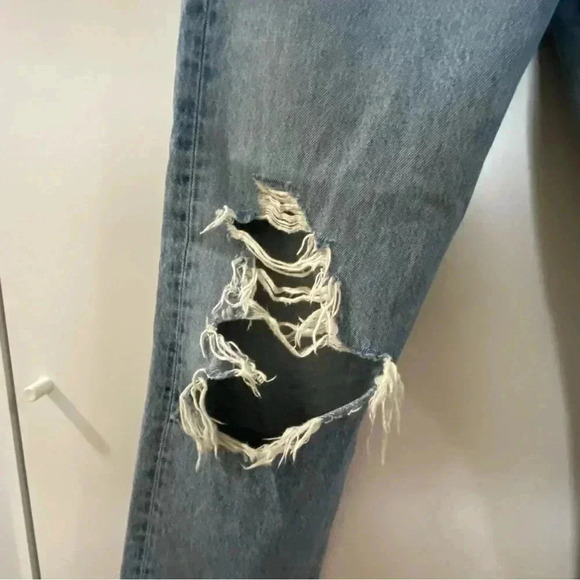 AGOLDE distressed high rise straight  jeans - Picture 7 of 11